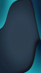 Fototapeta premium colorful horizontal banner. modern waves background design with teal blue, very dark blue and slate gray color