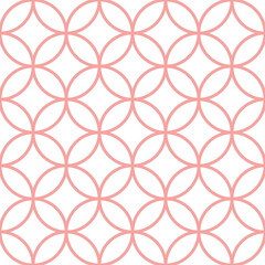 Seamless asian background pattern.Abstract geometric circle lines. Traditional japanese ornament.