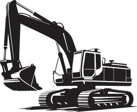Excavator Silhouettes EPS Excavator Vector Escavator Clipart	
