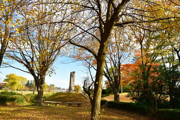 北山池公園と紅葉（新潟県）