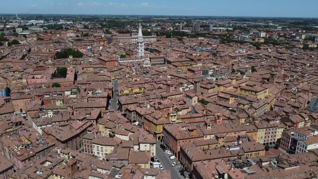 Aerial view of Modena city. Emilia Romagna, Italy