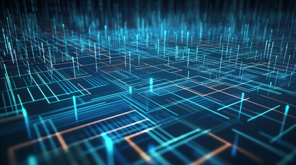 Obraz premium Dark mesh on background, big data and cybersecurity