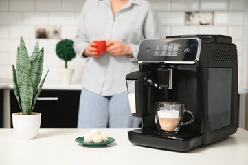 Cappuccino and espresso coffee machine