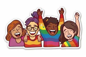 LGBTQ Pride equal rights organizations. Rainbow icon design colorful illumination diversity Flag. Gradient motley colored bisque LGBT rights parade festival periwinkle diverse gender illustration
