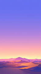A serene desert landscape at dusk Calmness atmospheric photo footage for TikTok, Instagram, Reels, Shorts