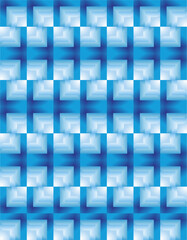 geometric plane composition in the form of a square with gradient blue as visual design inspiration