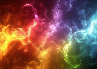 Colorful Smoke Abstract Art Background