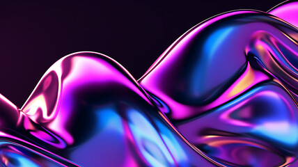 3d rendered abstract holographic Liquid Gradient Colorful Background