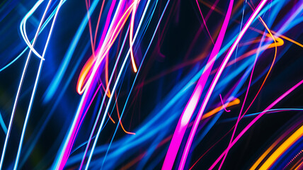 3d rendered Abstract curve light lines background, dynamic colorful image.