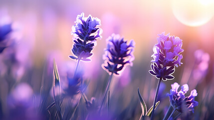 Naklejka premium Beautiful lavender wallpaper