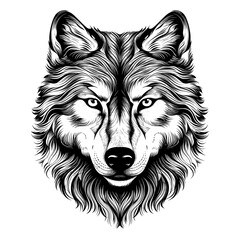 wolf head illustration