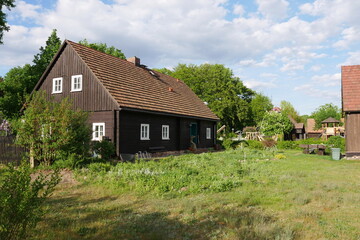 Fototapeta na wymiar Erlichthof Rietschen ist ein sorbisch-sächsisches Dorf in der Oberlausitz