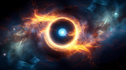 Obraz premium Close-up of eyeball on dark background