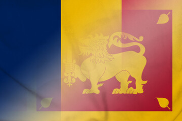 Chad and Sri Lanka national flag international relations LKA CHL