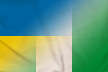 Ukraine and Nigeria official flag international contract NGA UKR