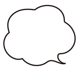 シンプルなふきだしのベクターイラスト。単品、フレーム