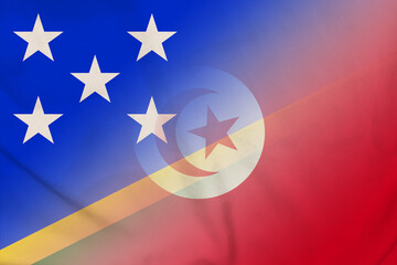 Solomon Islands and Tunisia official flag transborder relations TUN SLB