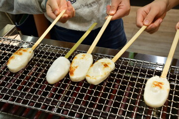 笹かまぼこ　焼き体験