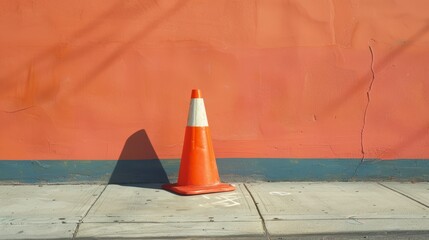 Kegel/Pylon auf Fußweg aufgrund Baustelle