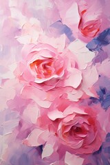 Abstract rose oil paint brushstrokes texture pattern contemporary painting wallpaper background