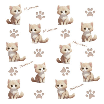 set of cats, cats pattern