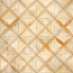 Abstract tan colored traditional motif tiles wallpaper floor texture background