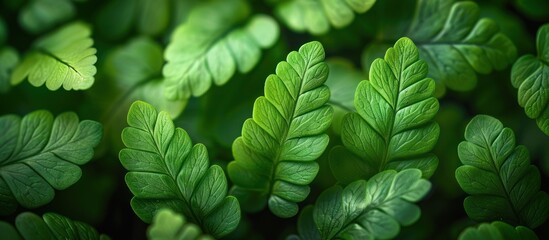 leafy green fern background - obrazy, fototapety, plakaty