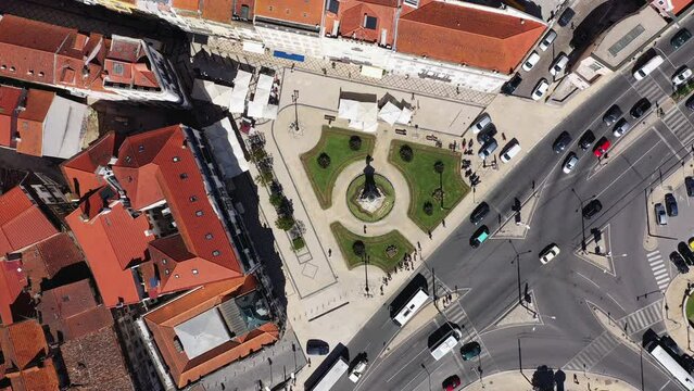 The historic city center of the city of Coimbra , Europe, Portugal, Center, in summer on a sunny day.