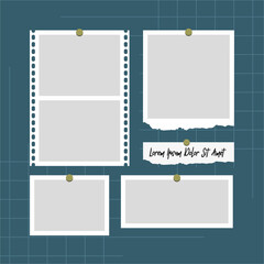 Pictures or photos frame collage abstract photo frames and digital photo wall template