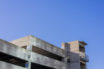 Concrete parking garage downtown