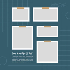 Pictures or photos frame collage abstract photo frames and digital photo wall template