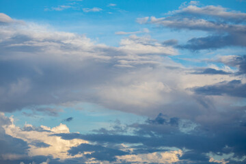 Dramatic sky with beautiful and exotic clouds