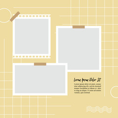 Pictures or photos frame collage abstract photo frames and digital photo wall template