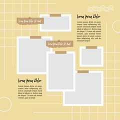 Pictures or photos frame collage abstract photo frames and digital photo wall template