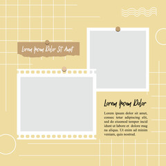 Pictures or photos frame collage abstract photo frames and digital photo wall template