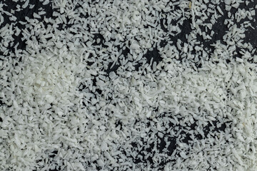 dry white coconut chips for adding to desserts