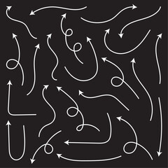 White doodle arrow set 