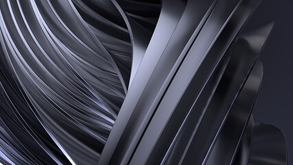 Dark Atmosphere Light Purple Metal Luxury Bezier Curve Elegant Modern 3D Rendering Abstract Background