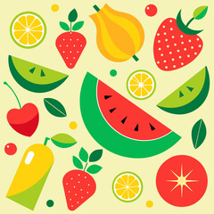 fruits vector wallpaper seamless pattern