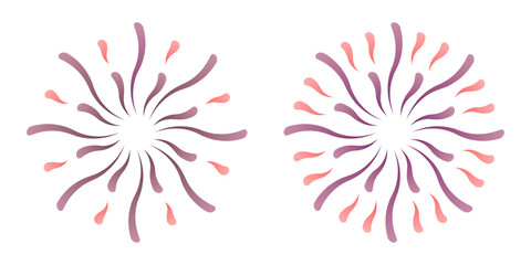 Two gradient sunbursts