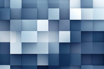 An abstract background with Indigo and white squares, in the style of layered geometry