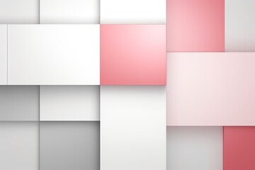An abstract background with Pink and white squares, in the style of layered geometry