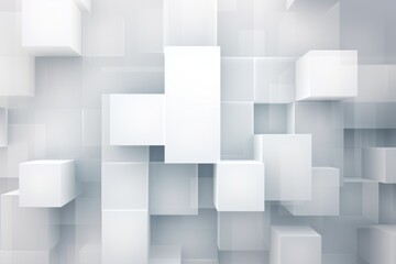 An abstract background with White and white squares, in the style of layered geometry