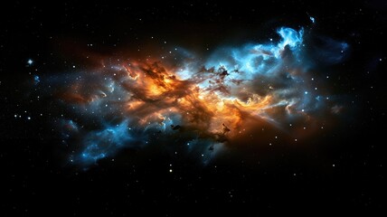 Galactic nebula, space clouds and stars