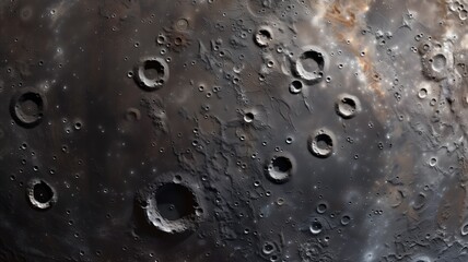 A highly detailed lunar surface with craters and geological features