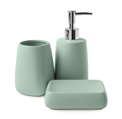 Obraz premium Set of bath accessories isolated on white
