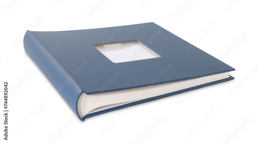 Canvas Prints Blue closed photo album isolated on white