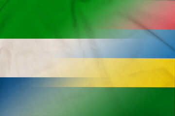 Sierra Leone and Mauritius national flag international contract MUS SLE