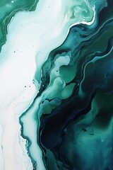 Green turquoise white liquid that is flowing
