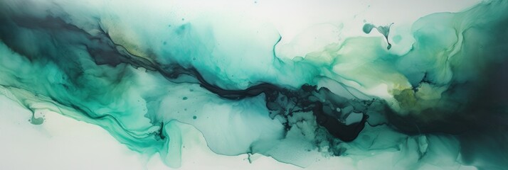Fototapeta na wymiar Green turquoise white liquid that is flowing